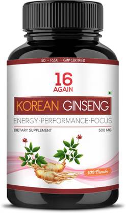 16Again Korean Red Ginseng | Boosts Stamina, Energy Levels & Performance for Men & Women