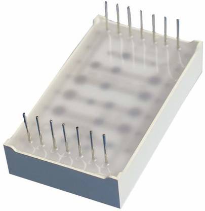 REES52 REES-764 White LED 5 x 7 Matrix LED Round Dot Matrix Display 5 x 7 LED Matrix Light Electronic Hobby Kit