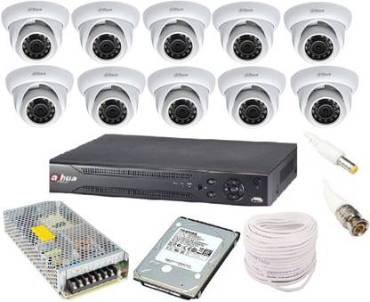 DAHUA 2mp 10 dome camera, 16 channel dvr, 1 tb hard disk, 16 channel power supply, 90 MTR WIRE BUNDLE AND ALL ACCESSORIES REQUIRED DAHUA HOME SECURITY CAMERA Security Camera