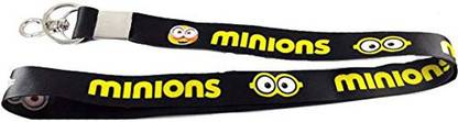 MISMIL Minions Fabric ID Tag Card Holder Double Sided Minion Key Chain Hook Keychain Lanyard