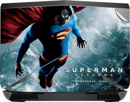 GADGETSWRAP GWSB-2978 Printed superman return Top Only Vinyl Laptop Skin Compatible for 17 inch