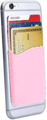 Oye Stuff Phone Wallet Silicone Adhesive Card Holder Pink Mobile Holder