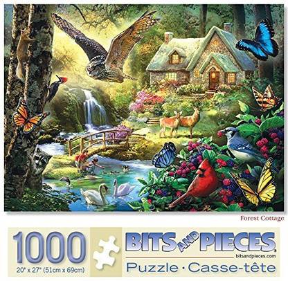Bits and Pieces 1000 Piece Jigsaw Puzzle for Adults - Forest Cottage