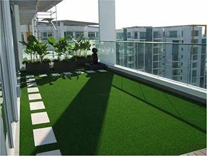 KUBER INDUSTRIES High Density Artificial Grass Carpet Mat for Balcony, Lawn, Door(6.5 X 12 Feet)-GrassCT08 Artificial Turf Roll