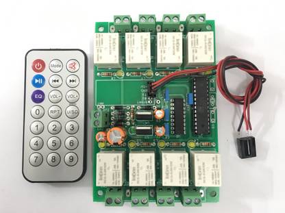 JR Electrokits 8 CHANNEL IR REMOTE CONTROL RELAY BOARD FOR HOME AUTOMATION Temperature Sensor and Controller Electronic Hobby Kit