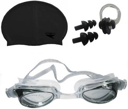 Kamni Sports SWIMMING COMBO SET (CAP ,GOOGLES ,EAR PLUGS) CB-20 Swimming Kit