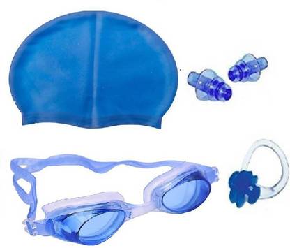 Kamni Sports SWIMMING COMBO SET (CAP ,GOOGLES ,EAR PLUGS) CB-10 Swimming Kit