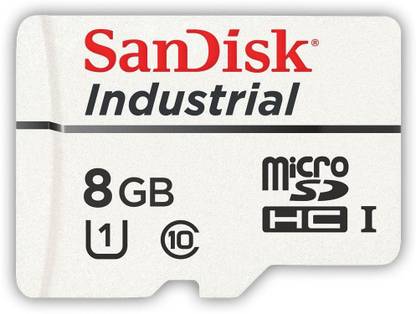 SanDisk SDSDQAF-008G Industrial MLC MicroSD SDHC 8 GB SD Card Class 10 100 MB/s  Memory Card Compatible with Mobile