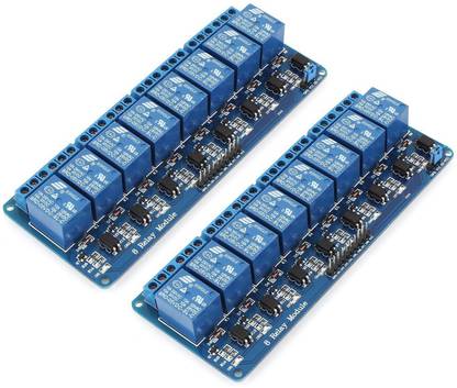 TRUSTECH 2Pcs DC 5V 8-Channel Relay Module for Raspberry Pi DSP AVR PIC ARM Micro Controller Board Electronic Hobby Kit