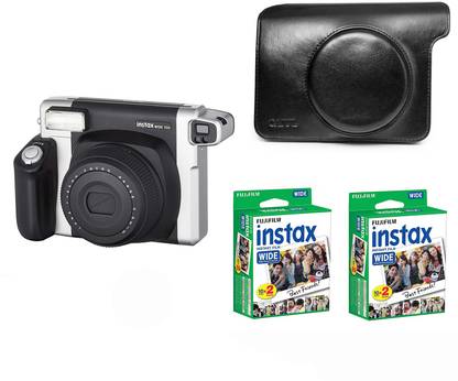 FUJIFILM Wide 300 camera with black case 40 Shots Instant Camera