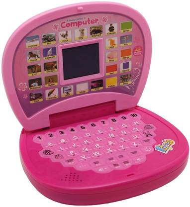 webster Educational Computer ABC and 123 Learning Game Kids Mini Laptop with LED Display and Music