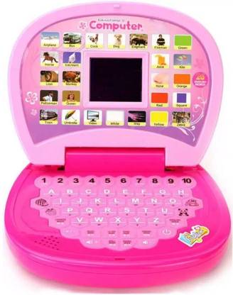 webster Learning Game Educational Computer ABC and 123 Kids Mini Laptop with LED Display and Music