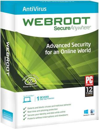 Webroot Anti-virus 1.0 User 1 Year