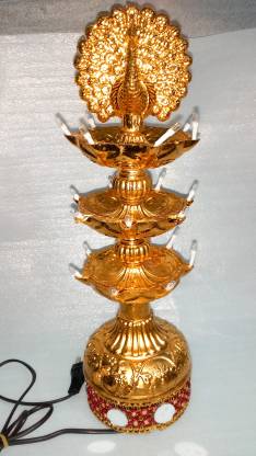 KRISHNA 3 step rotating electric diya Table Lamp