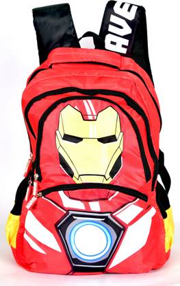 Avengers Face 48 cm Secondary (Secondary 3rd Std Plus) Waterproof School Bag