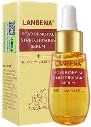 LANBENA Scar & Stretch Marks Removal Serum : Plants Extracts to Soften & Improves Appearance of Scar