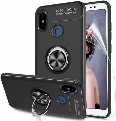 KHR Back Cover for Redmi Note 5 Pro 360 Degree Protection Sleek Back Case Cover Shock Proof Ring Stand