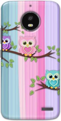 Ezellohub Back Cover for Motrola Moto E4 - threee owl