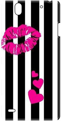 Smutty Back Cover for Sony C4 - Lipstick Print