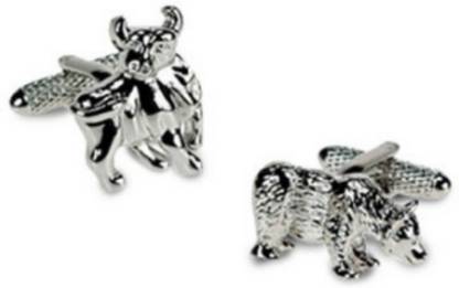 LawSuitsAndMore Cufflinks - Bull & Bear Titanium, Metal Cufflink