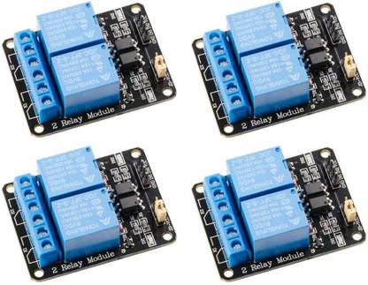 REES52 4pcs 5V 2 Channel 5V Relay Module with Optocoupler Low Level Trigger Expansion Board for Arduino UNO R3 MEGA 2560 1280 DSP ARM PIC AVR STM32 Raspberry Pi Micro Controller Board Electronic Hobby Kit