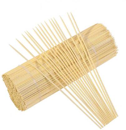Vardhman Hardest Balcoa Bamboo Sticks 12 inch Disposable Wooden Roast Fork, Salad Fork, Fruit Fork, Dessert Fork Set