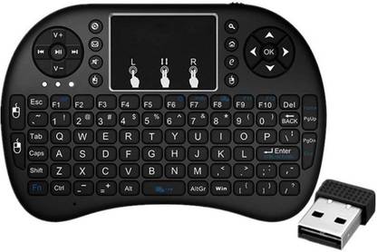Fedus Portable 2.4Ghz Mini Wireless Keyboard and Mouse(Touchpad) with Smart Function for Smart Tv, Android Tv Box, Raspberry-Pi, Notebook, PC, Android & iOS Devices Wireless Handheld Multi-device Keyboard