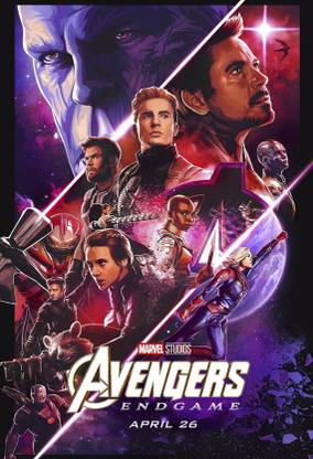 Avengers Endgame New Poster for Room & Office Paper Print