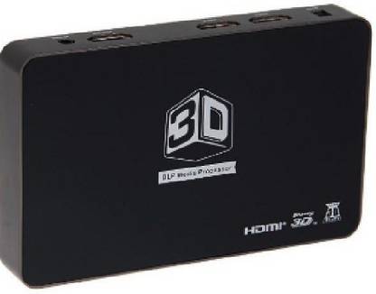 TECHGEAR 2D to 3D Video Converter Box Support 1080P 3D DLP Projector Media Processor HDMI Out 1 and 2 in for 3D TV and Games Media Streaming Device