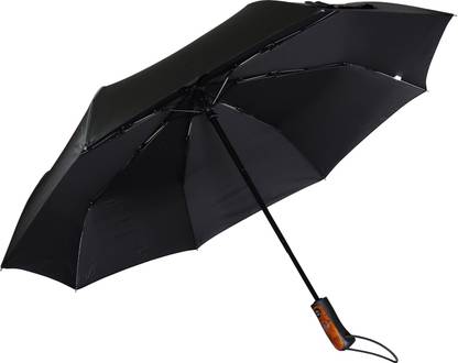 Happy Swan 3 Folding One-touch Automatic Open and Close UV Protective Black Umbrella