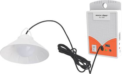 Rocklight Emergency Portable Inverter With 1 Individual 6 Volt Led Hanging Bulbs with 2 Meter Long Wire & AC/DC USB Socket for Mobile Charging 20 hrs Bulb Emergency Light
