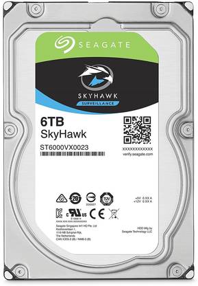 Seagate Skyhawk Surveillance 6 TB Surveillance Systems Green SATA Internal Hard Disk Drive (HDD) (Internal Hard Disk Drive)