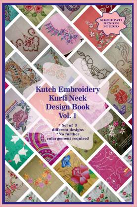 Kutch work Kurti Neck Hand Embroidery 5 design in book ( sindhi kadai )