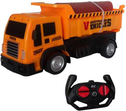 IndusBay Remote Control Goods Carrier Dump Truck RC Construction Dumper Toy with Tree Logs for kids