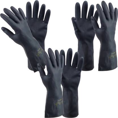 Primeway Rubberex HD27NEO Flocklined Multipurpose Non-Slip, Large, XL, XXL, Natural Rubber  Safety Gloves
