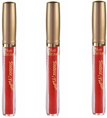 BLUE HEAVEN fashion pack of 3 sindoor (Red) liquid