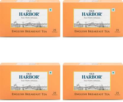 Old Harbor Tea Breakfast Tea 100 Tea Bags Unflavoured Black Tea Bags Box