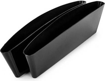 WOLBLIX 2 PCS Catch Caddy Internal Storage Organizer for Car Seat Side Gap Pocket (Black)