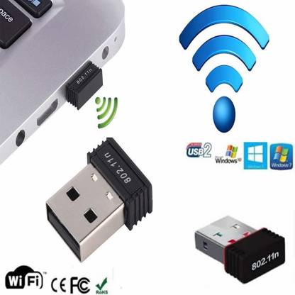 HexaGear Heavy Duty 950 Mbps High speed USB Wi-Fi Dongle Network Adapter for Desktop/Laptop/PC || IEEE 802.11n USB Computer Network Adapters USB Adapter (Black) USB Adapter