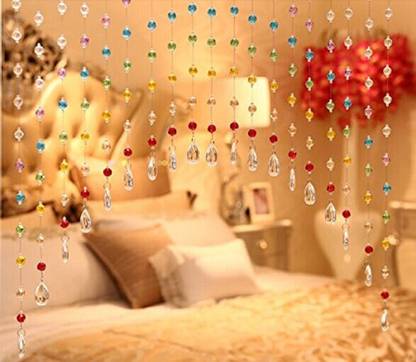 Discount4product Multicolor Acrylic Crystal Bead And Glass Drops Arch Shape Rainbow Curtain 20 string