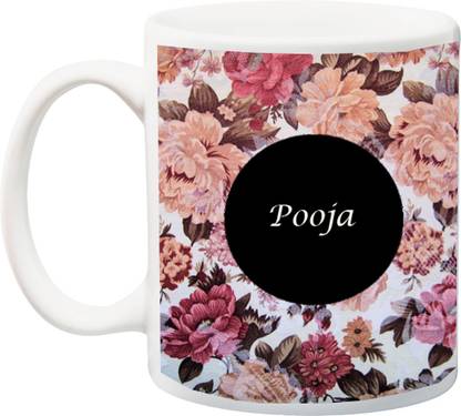 Anzriyaa Girls Name-Pooja Ceramic Coffee Mug