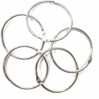 Arham Metal Loose Leaf Book Binder Buckle Rings Scrapbook Sketchbook Craft Photo Album DIY Binding Ring Size :- 5 cm 5 Pieces Manual Ring Binder