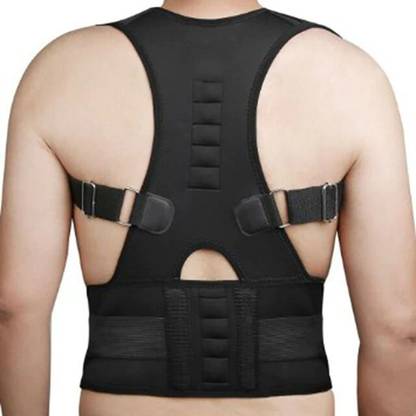 3dome Posture 10 MAGNET,S MAN,S & WOMAN Back & Abdomen Support Black Posture Corrector