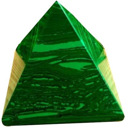 excel Green Malachite Pyramid Vastu Healing Geometry - 25 X 25 X 25 mm Crystal Yantra