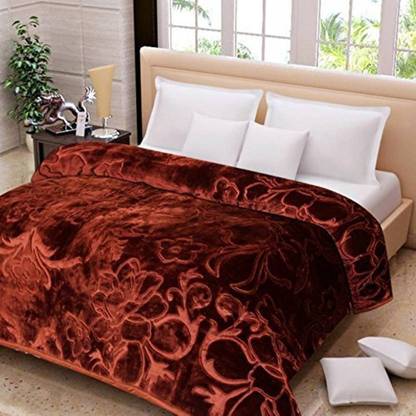 GKM Self Design Double Mink Blanket for  Heavy Winter