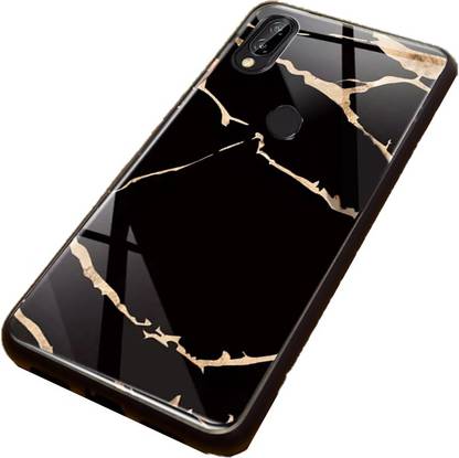 Mobikit Back Cover for VIvO V11 PRO Marble Pattern Tempered Glass Case with Silicone Side