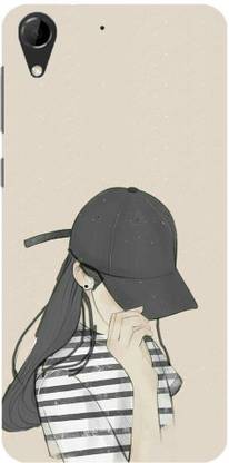 NDCOM Back Cover for HTC Desire 728 Girl Attitude Printed
