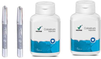 Vestige Colostrum Capsules 60 capsules with parsoni kajal 2 pcs (pack of 4 )