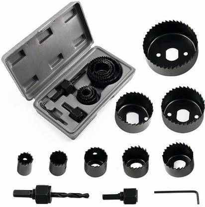 THR3E STROKES Hole Saw Tool Set 11 Hole Saw Tool Kit with Hex Key Hole Saw Tool Set 11 Hole Saw Tool Kit with Hex Key