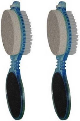 Glamezone Foot File With Pedicure Brush(4 in 1) Pack of 2 (Multicolor)